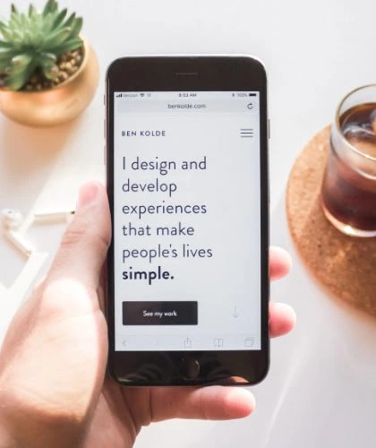 Mobile view of eCommerce website performance and technical consultation interface