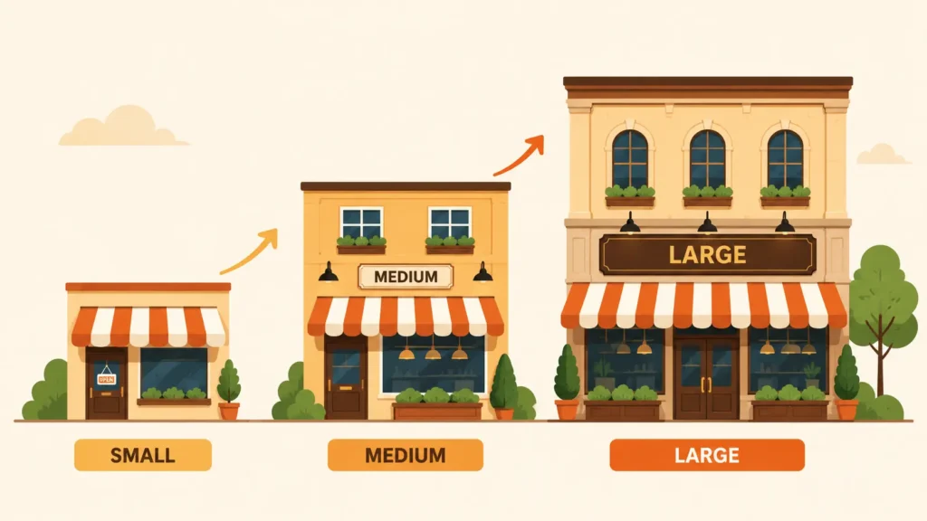 Choosing an ecommerce platform based on business size