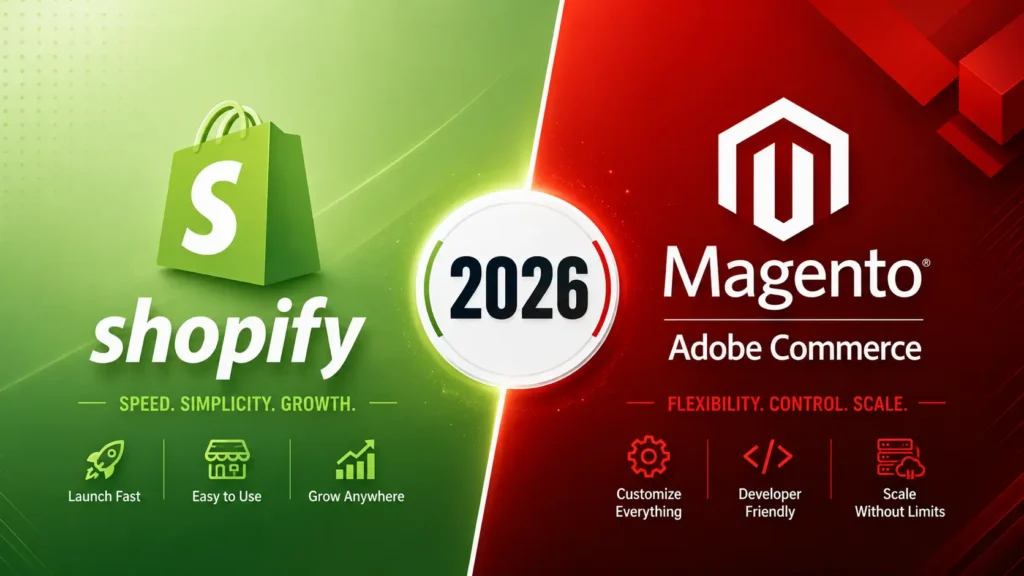  Magento vs Shopify 2026 comparison banner