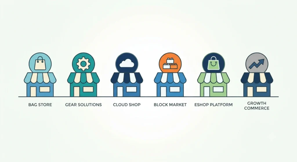 Comparison illustration of major eCommerce platforms for GEO vs SEO