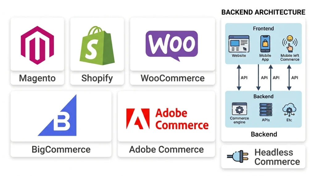 ecommerce platforms compared for AI search visibility product pages