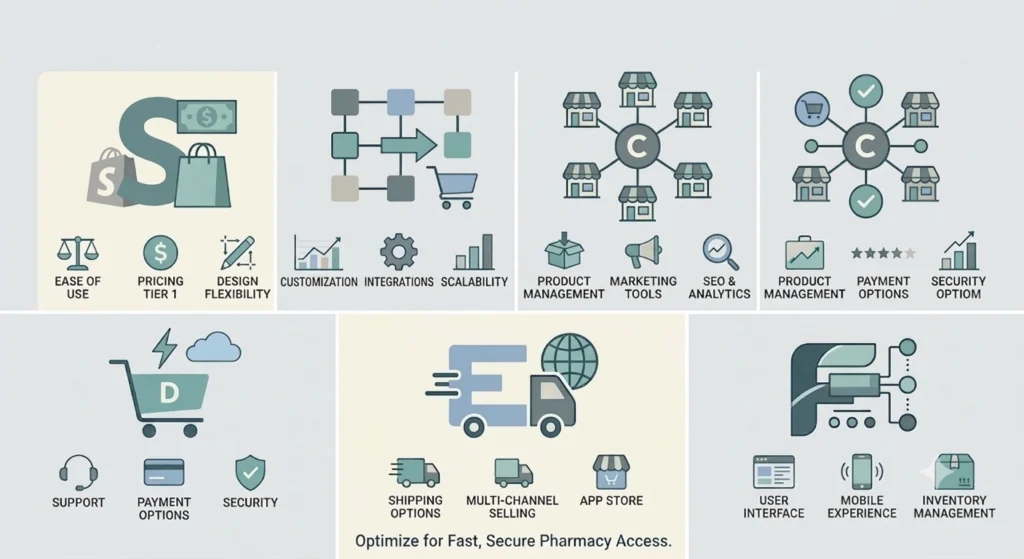 Adobe Commerce for Pharmacy eCommerce compared with other pharmacy eCommerce platforms