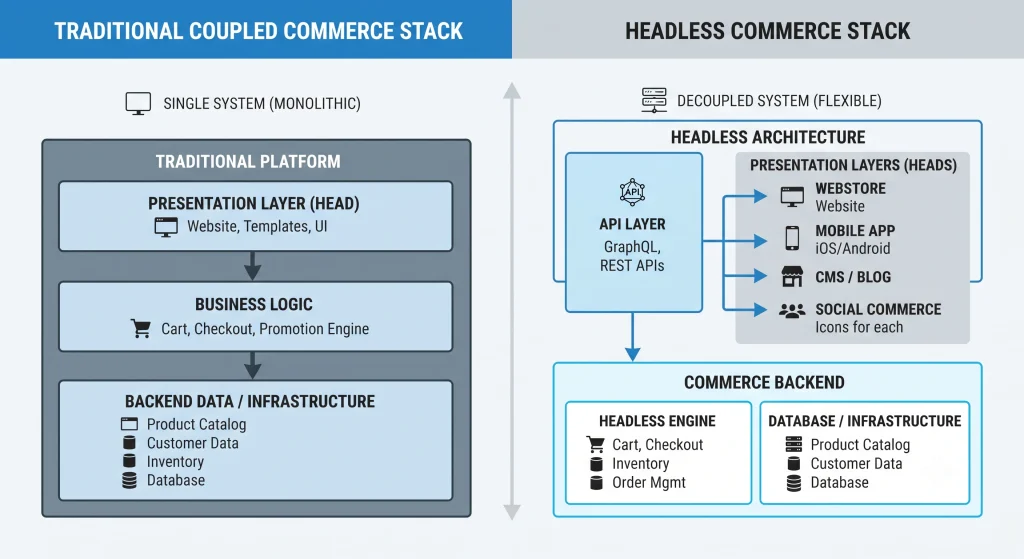 Headless commerce architecture diagram