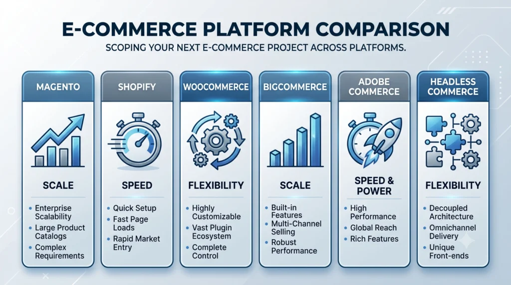 Ecommerce platform comparison chart