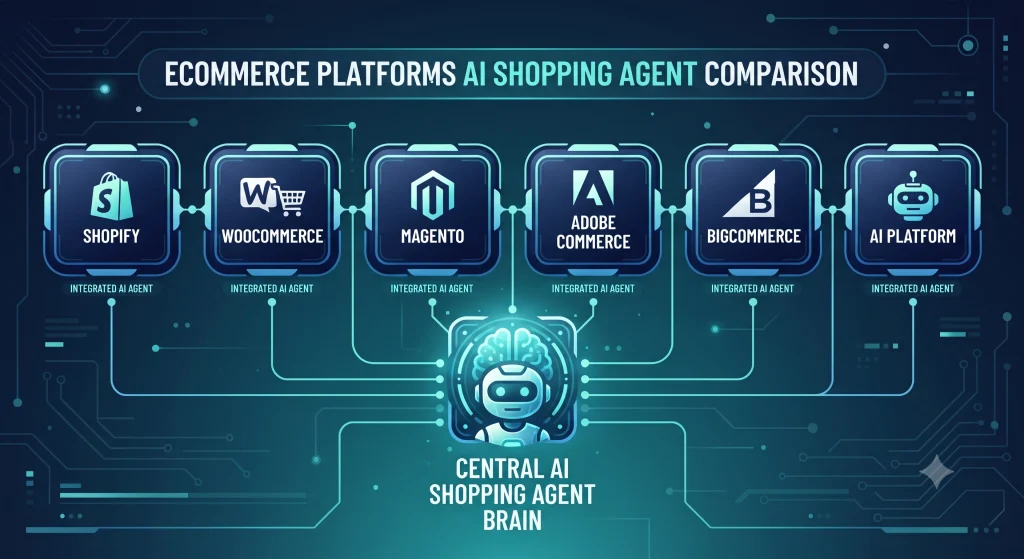Comparison of major eCommerce platforms for AI-powered product discovery
