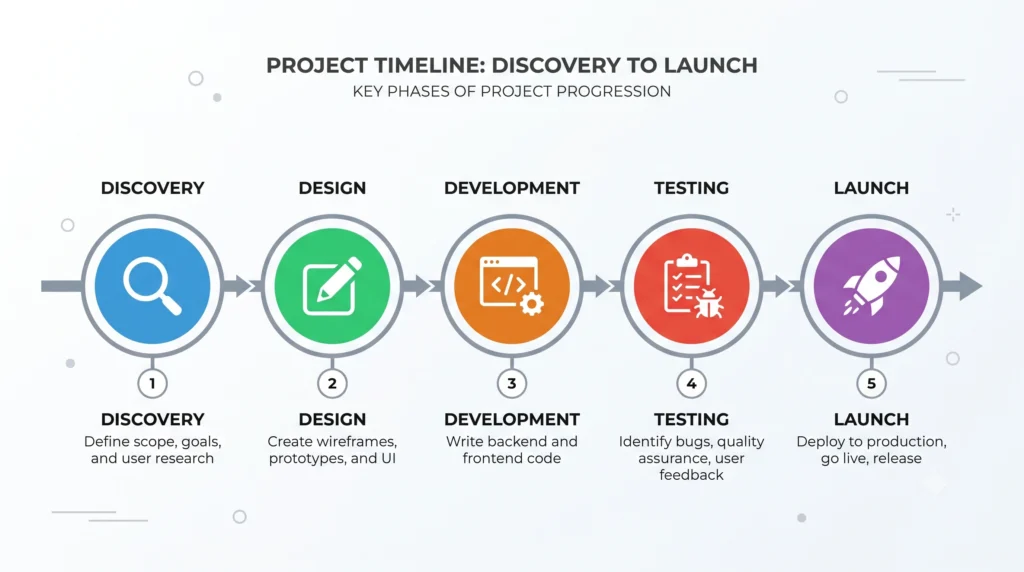 Ecommerce project timeline chart