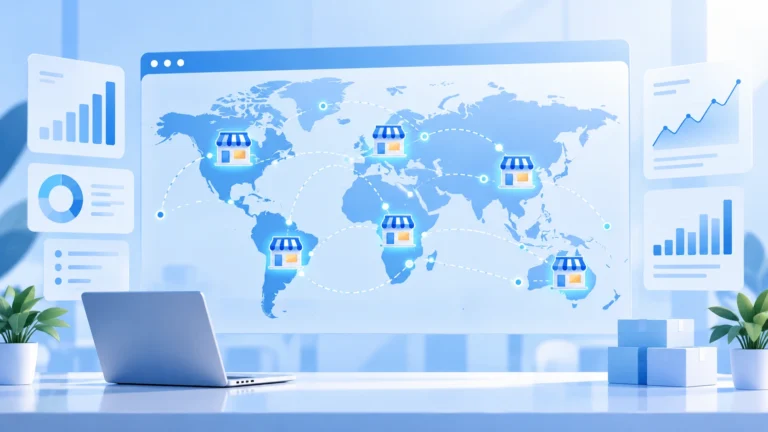 Adobe multi architecture dashboard showing global eCommerce store management