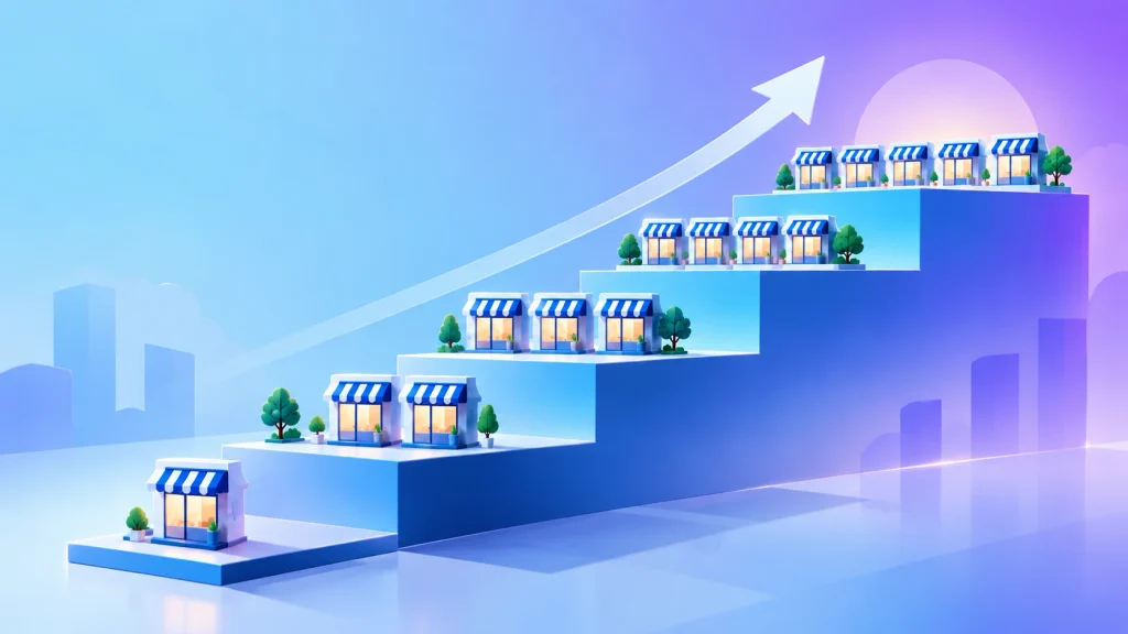 Scaling plan diagram for enterprise growth