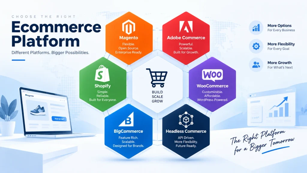 Ecommerce platform comparison visual