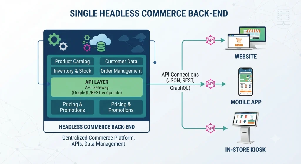 headless commerce API distribution across channels