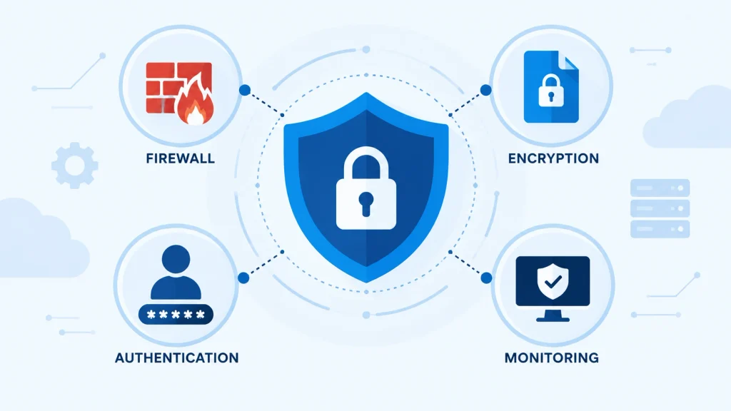 Security layers protecting an eCommerce platform, including WAF and encryption