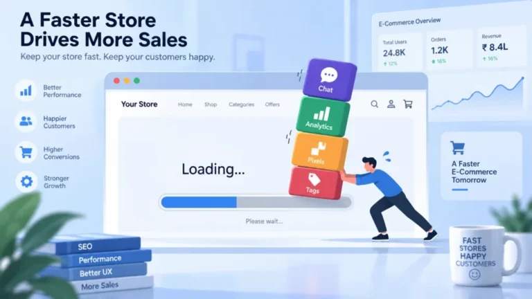 marketing tool performance cost illustrated with slowed webpage loading bar