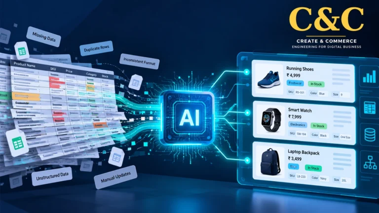 AI product data enrichment transforming raw catalog data into structured product attributes