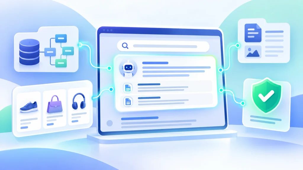 AI search answer with citations and structured data