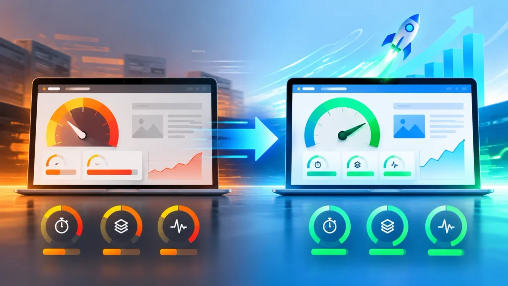 Core Web Vitals improvement after moving to a headless commerce platform